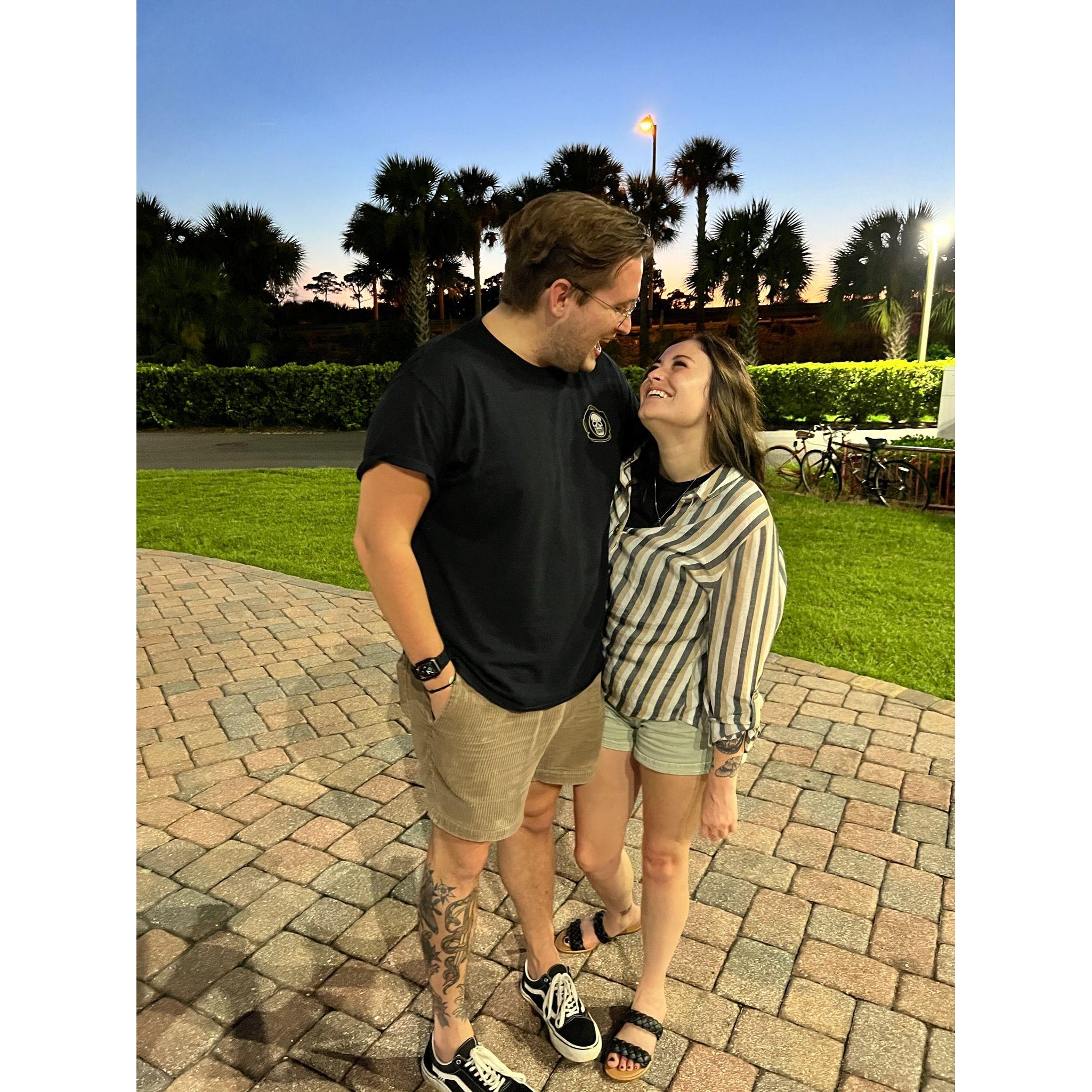 Being all cute with Cameron's family in Florida