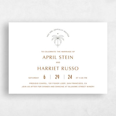 White Wedding Invitation - Monraz Landscape