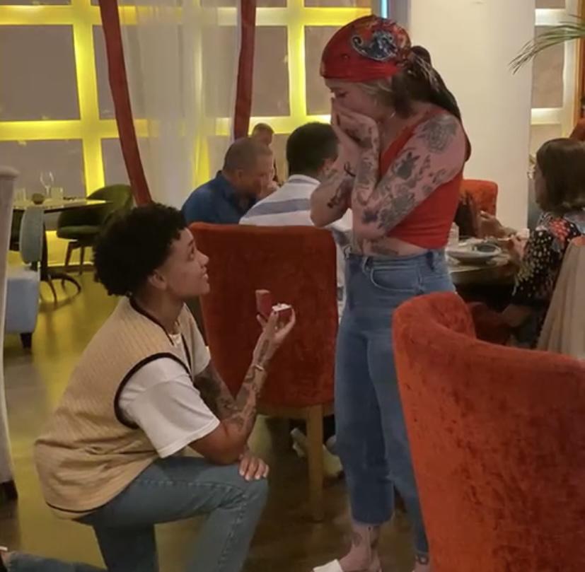 Jay managed to capture a video of when she first proposed, here is a screenshot of that very special moment!