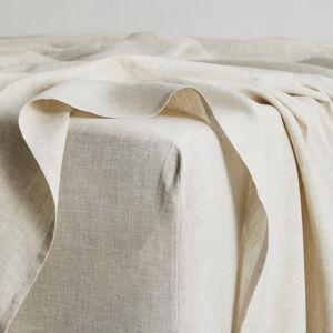Linen Fitted Sheet (Oatmeal, Queen)