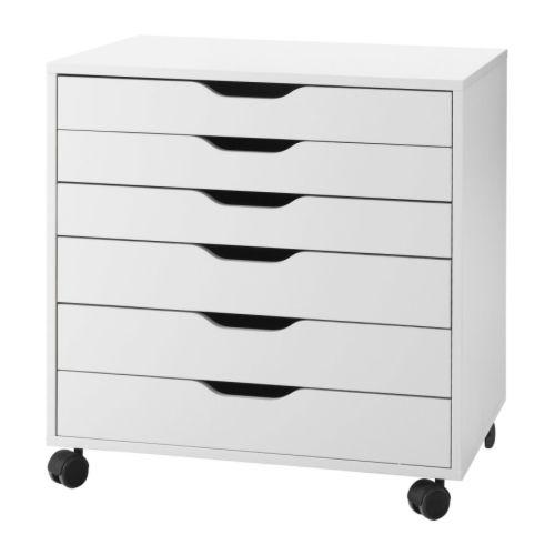 ALEX Drawer unit on casters, white
