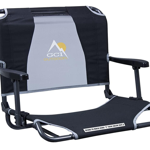 GCI Outdoor Big Comfort Wide Stadium Bleacher Seat with Back and Armrests