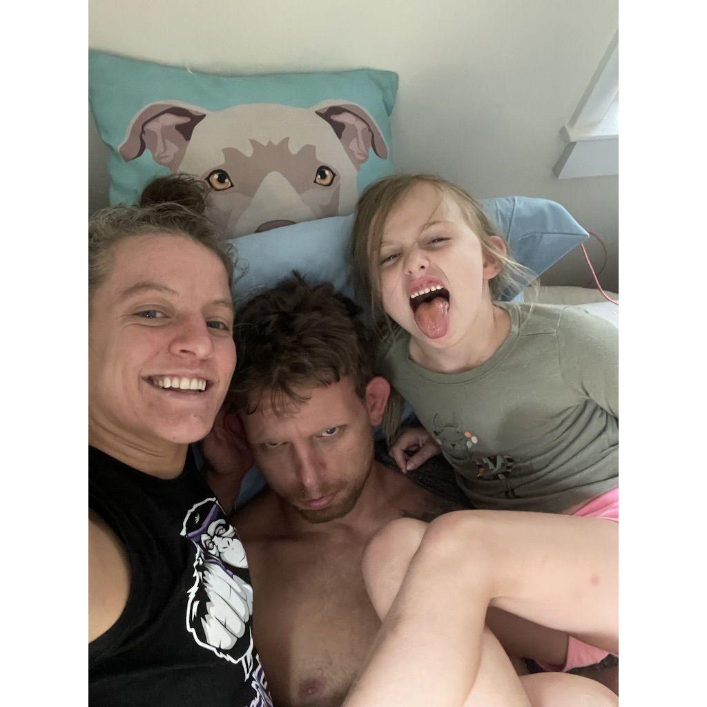 The crew doing what the crew do