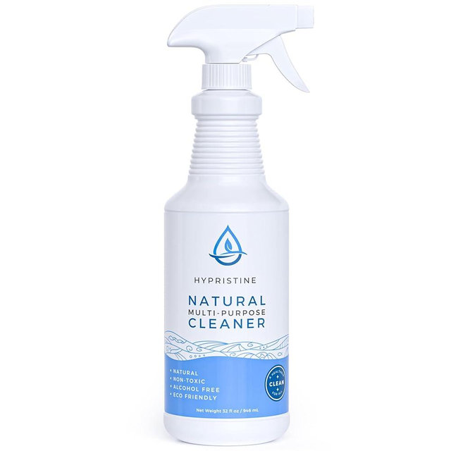 HYPRISTINE PURE Hypochlorous Acid Spray, Multi-Purpose Cleaner, Superior Shelf Life, 0% Bleach, 0% Alcohol, Food Contact Safe, Eliminate Non-Living Allergens, Remove Pet Odor, Clean Any Surface
