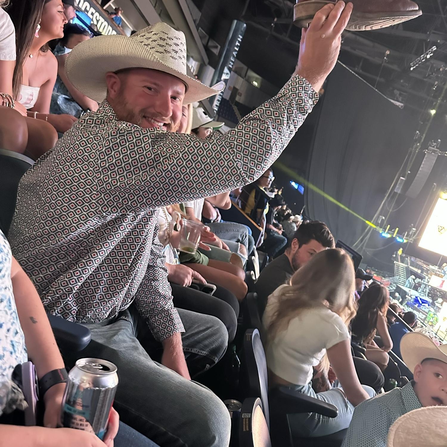 Hayden in his happy place, enjoying the rodeo!