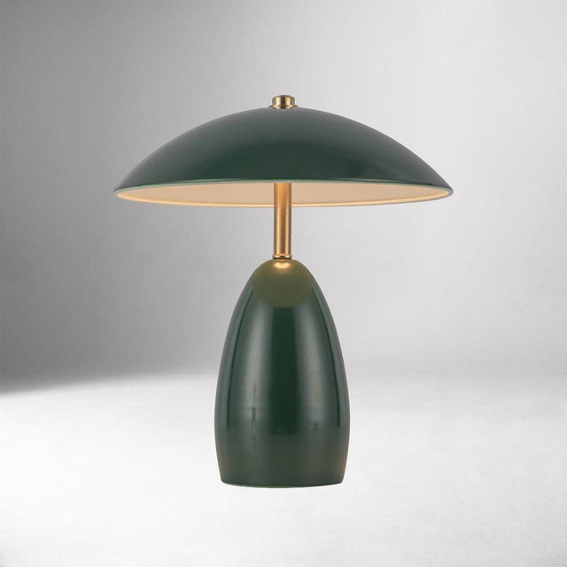 Omri 9-in Pine Green LED Table Lamp