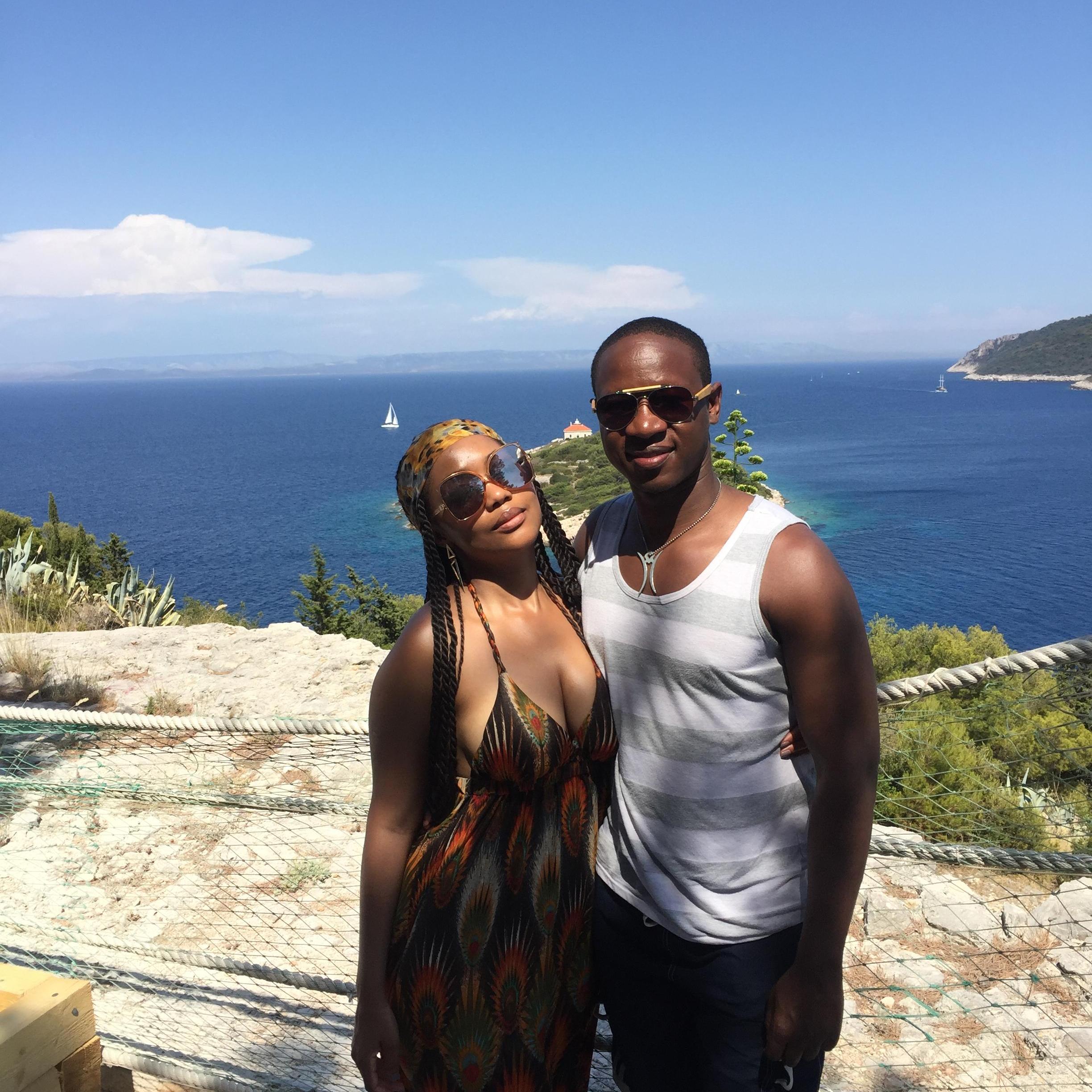 We love travelling, this was in Croatia.