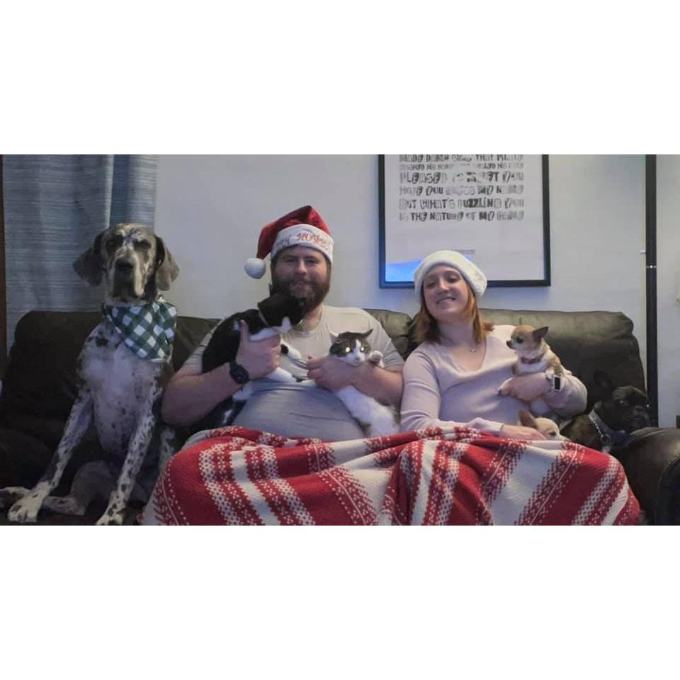 An attempt at a whole family Christmas pic