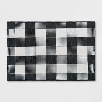 Reversible Scatter Rug Black/White