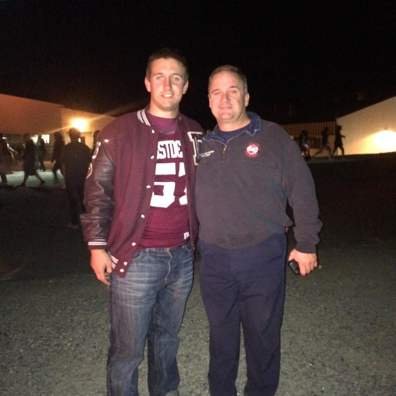 Brad at his Senior Night, 2015