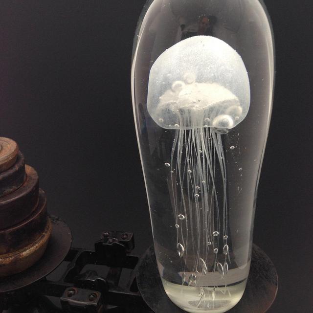 Glass Jellyfish Paperweight - It Glows in...
