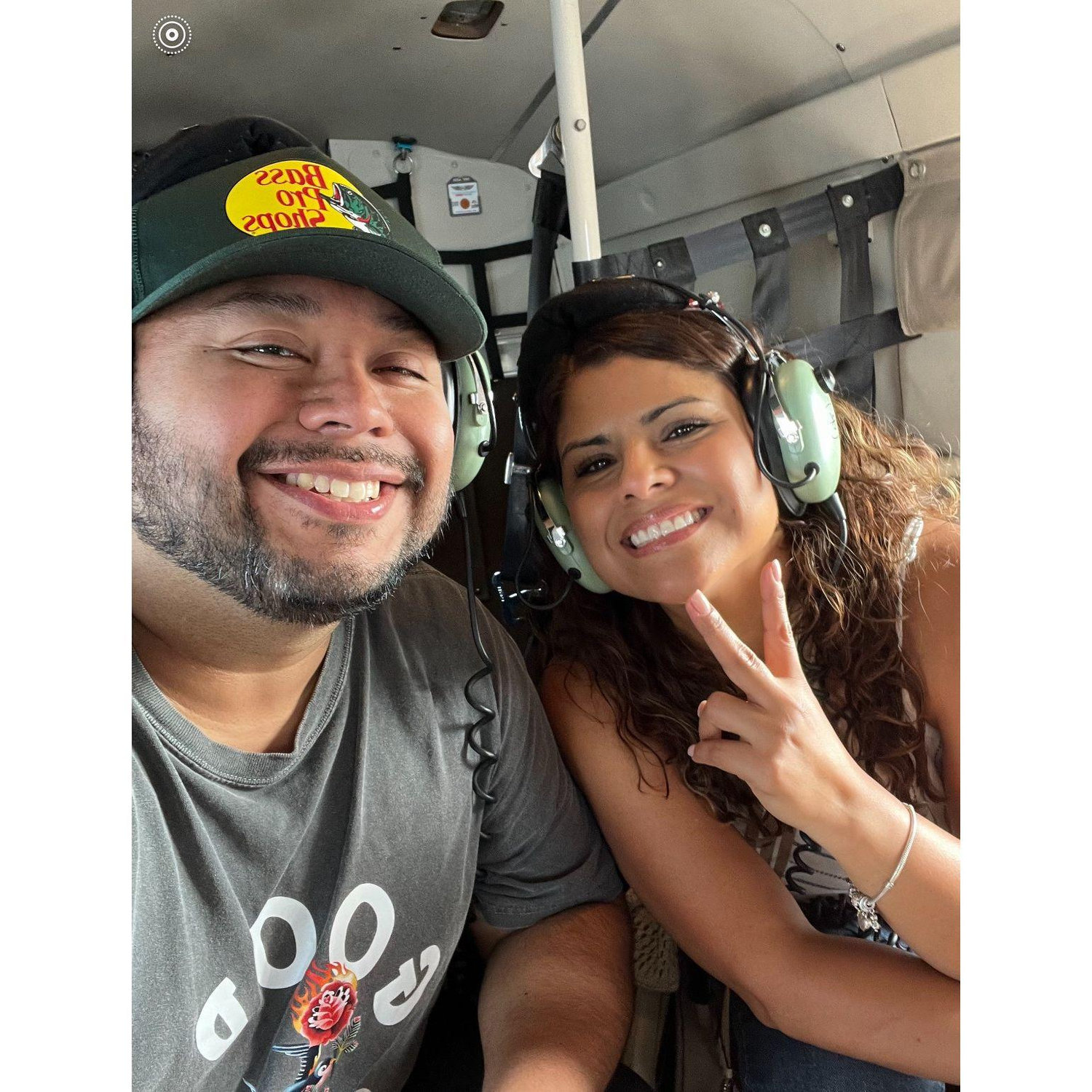 First time he took me out...I called it our "not a date, date" lol he took me out on a seaplane, it was a beautiful date <3