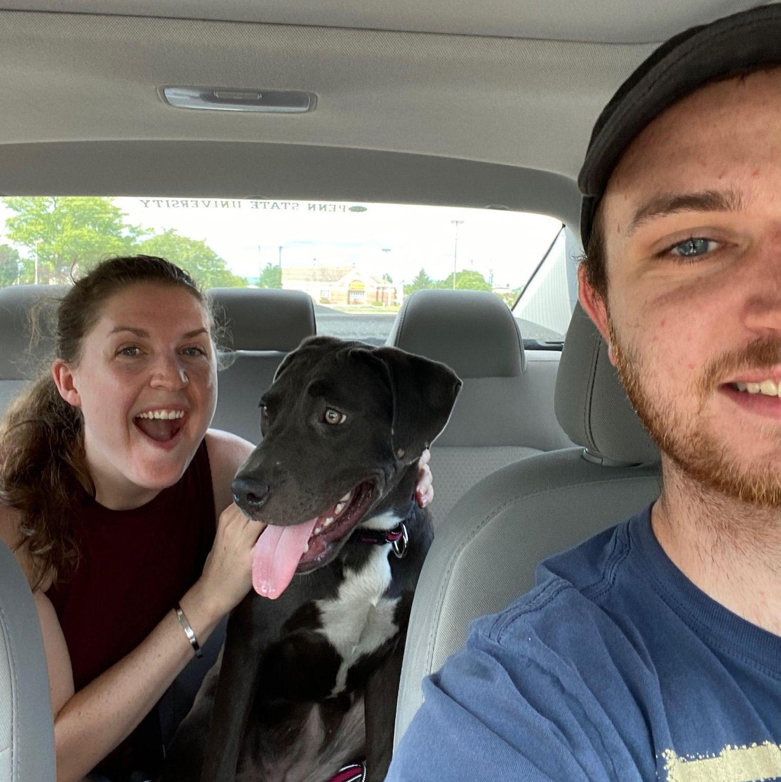 This was our first family picture with Winnie after picking her up!