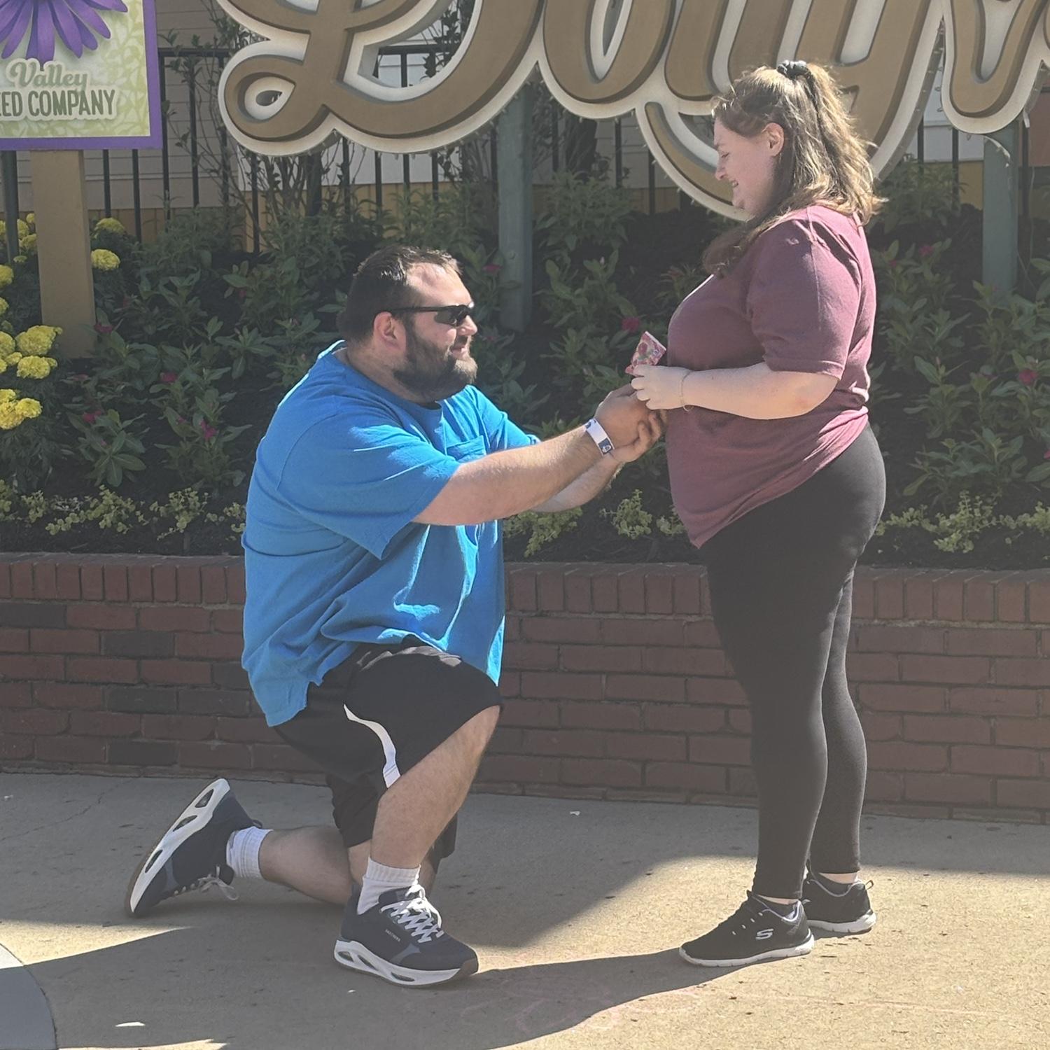 Dom first proposed with a ring pop at Dollywood.