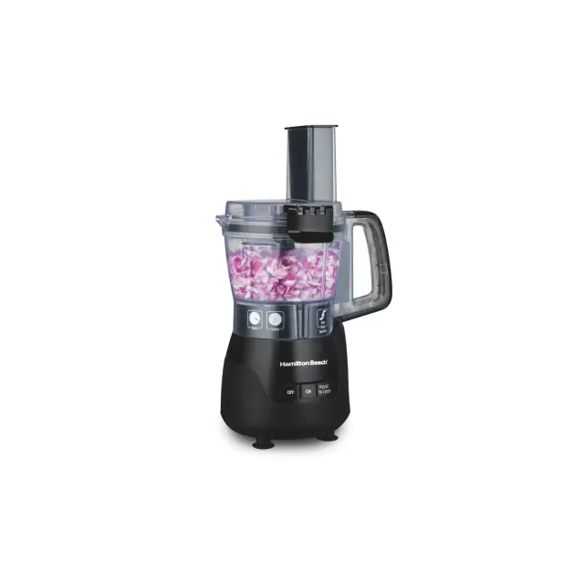 Hamilton Beach Stack & Snap 4 Cup Food Processor Chopper & Blender Black 70510: 250W, 2 Speeds, Dishwasher-Safe Parts