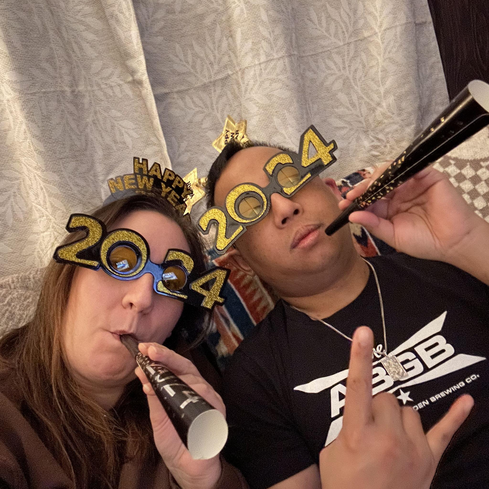 One of our favorite New Years together. Sarah was very hung over and we ordered Vocelli's Pizza - January, 2024