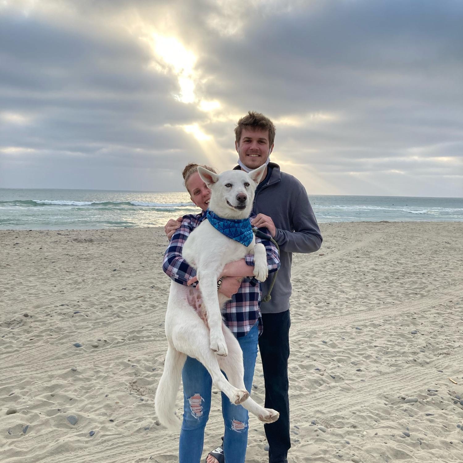 Oceanside beach with Pono - April 2021 - we both miss him so much