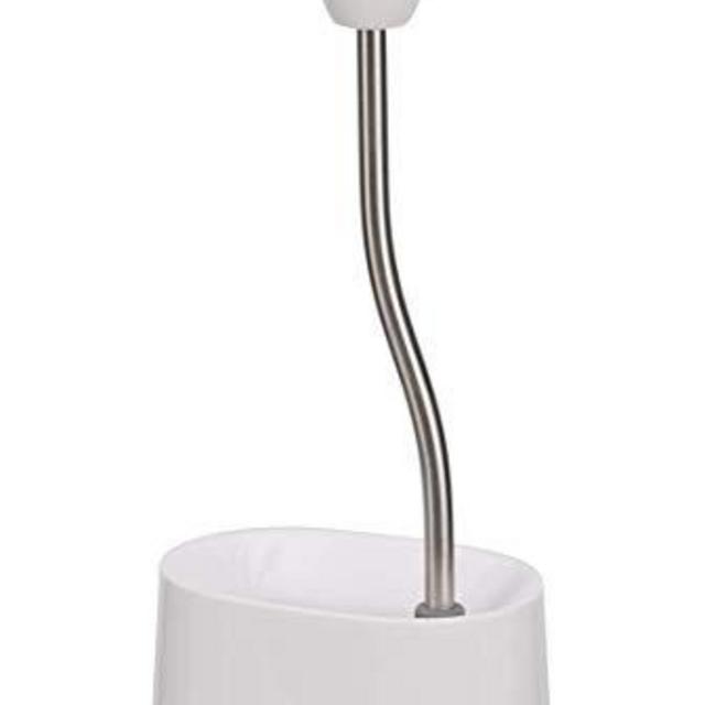 Joseph Joseph Flex Lite Toilet Brush with Extra Slim Holder Flexible Anti-Drip Head, Gray