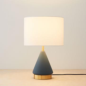 Metalized Glass USB Table Lamp - Small