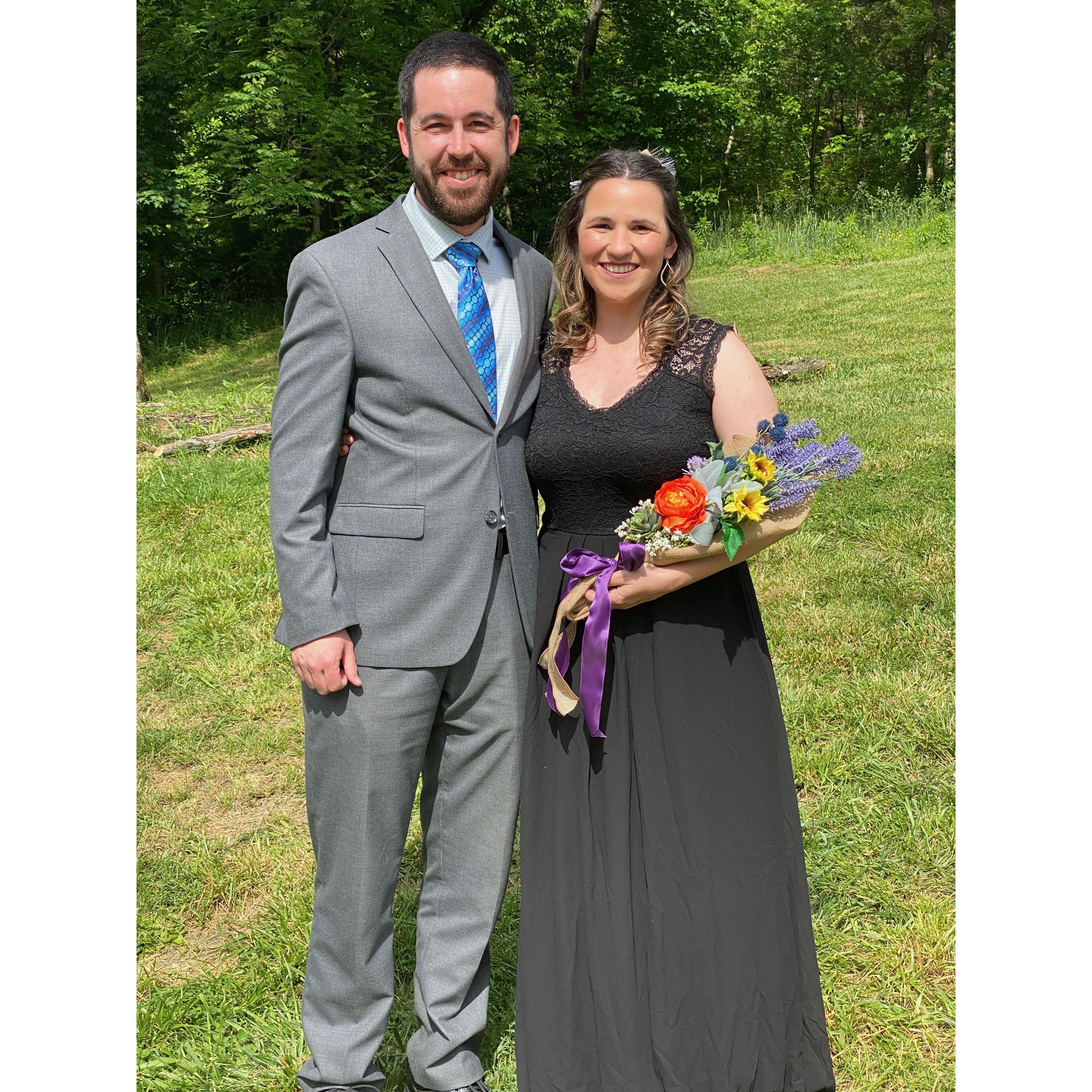 By May of 2021, we were fully vaccinated and excited to be a part of our friend's Christine and Jesse's gorgeous homestead wedding!