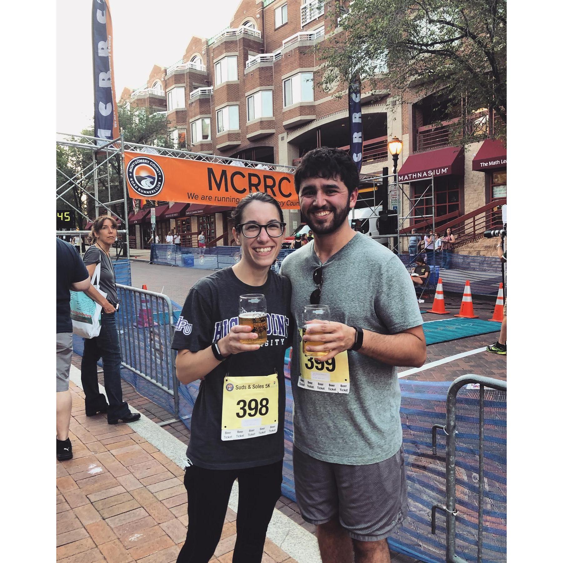 Suds and Soles 5K in Rockville, MD