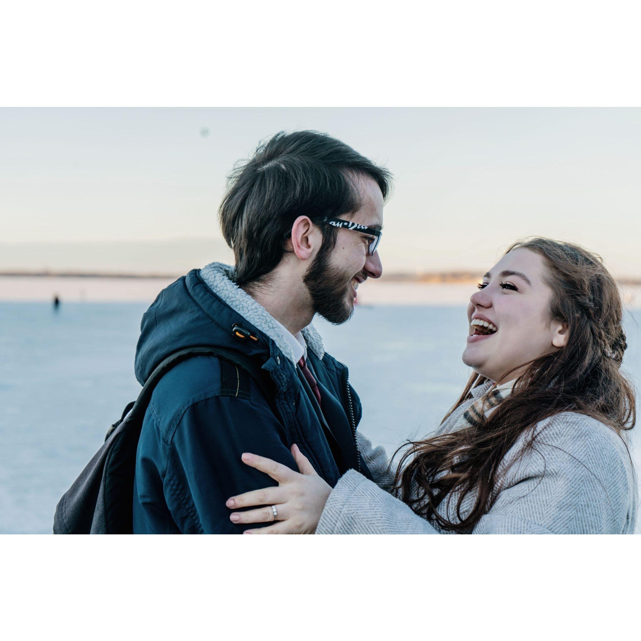 Proposal, Madison, 2022. Captured by my friends and roomates!