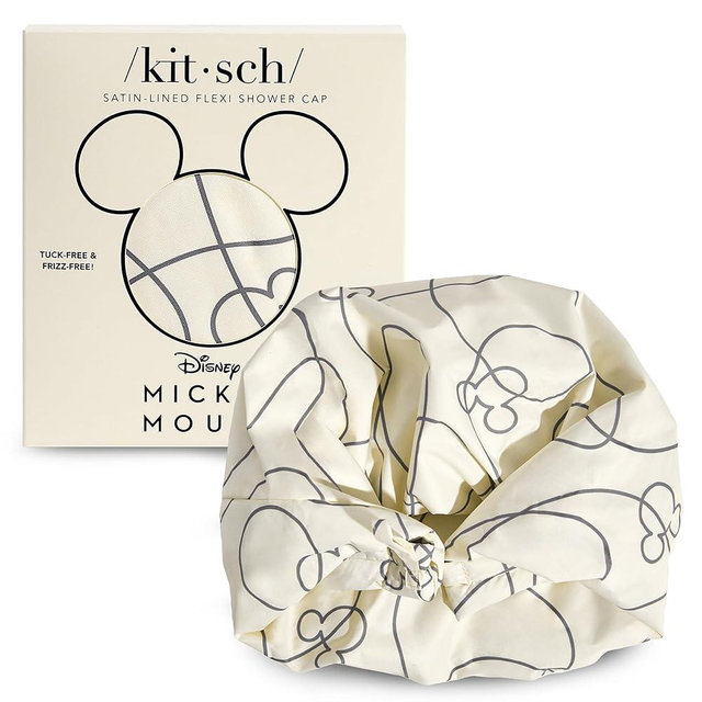 Kitsch Mickey/Minnie Luxury Shower Caps for Women Reusable Waterproof - Large Shower Cap for Women and Men, Non-slip, Quick-dry Hair Cap for Long and Short Hair, Stylish Design