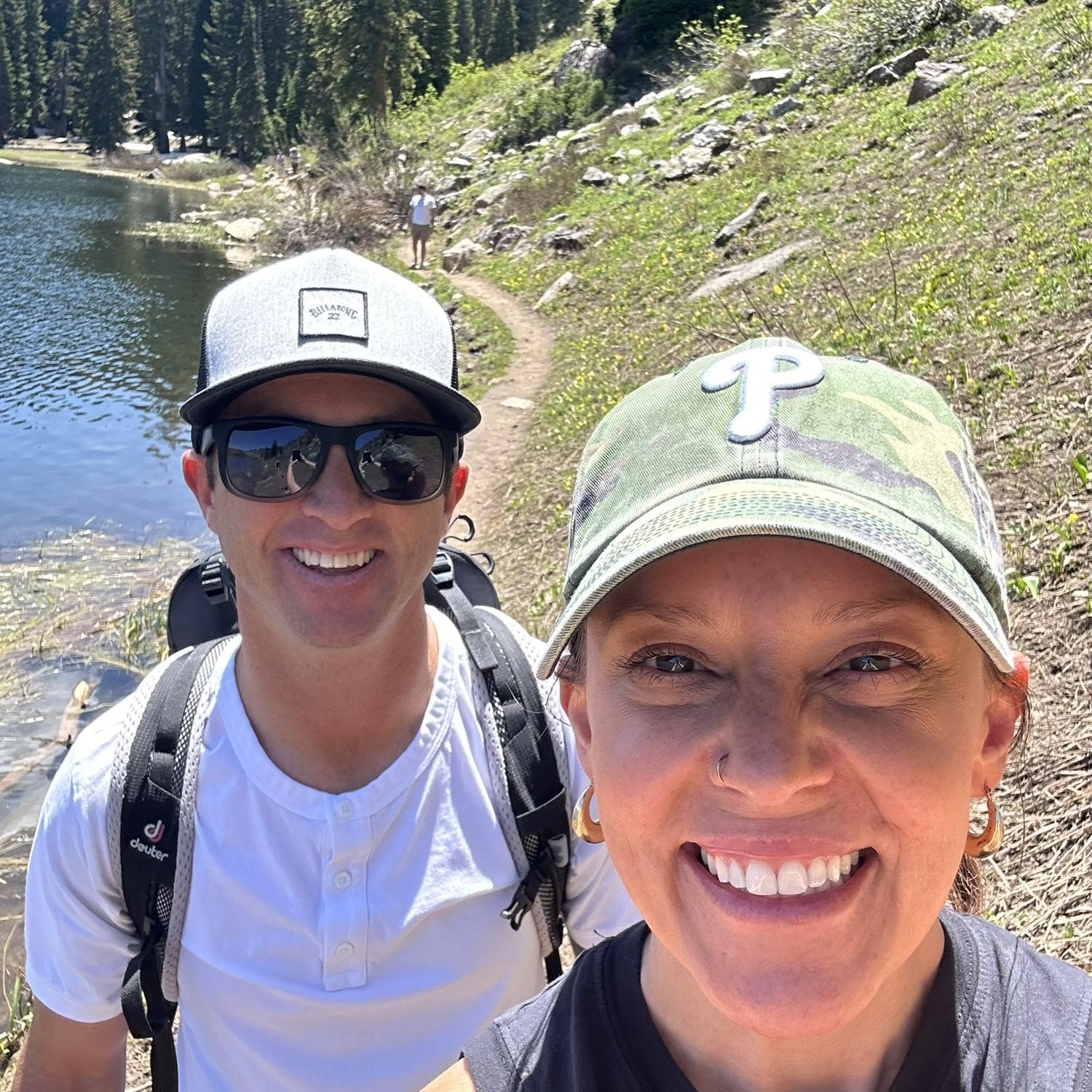 Our first hike together in Northern UT at a lake called Tony Grove.