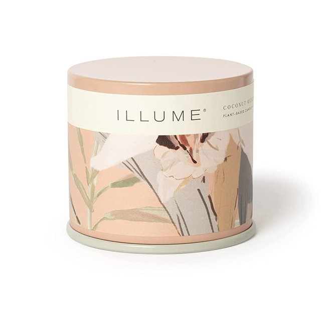 Illume Beautifully Done Essentials Coconut Milk Mango Vanity Tin Scented Candle, 11.8 oz