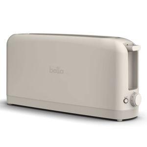 bella 2-Slice Slim Toaster Oatmilk: Metal, 900W, Compact Beige Design, 2-Year Warranty, Spot Clean, 14.88" Width