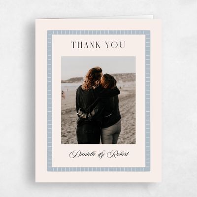 Blue Geometric Wedding Thank You - Anafi Photo