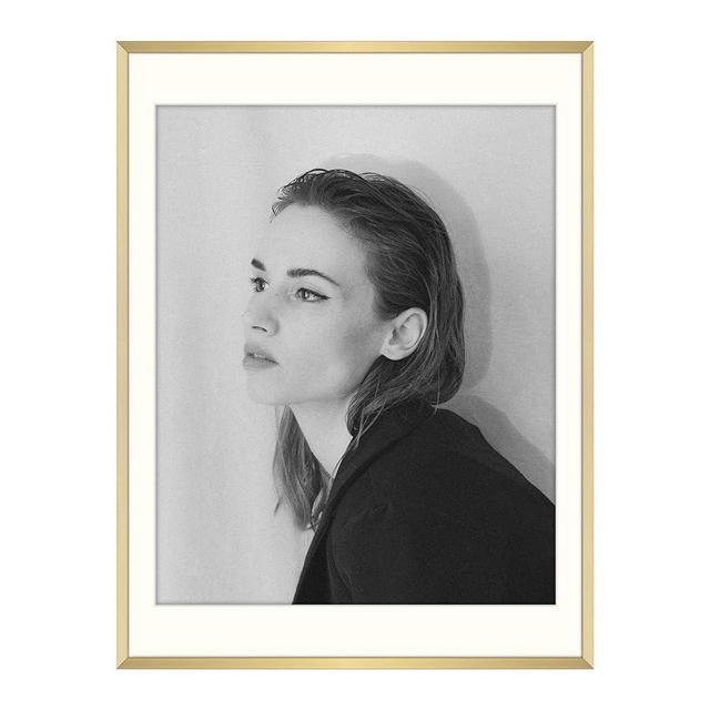 Golden State Art, 18x24 Aluminum Picture Frame with Ivory Mat for 16x20 Poster, 18 x 24 Metal Photo Frame For Wall, Real Glass Front (Gold, 1-Pack)