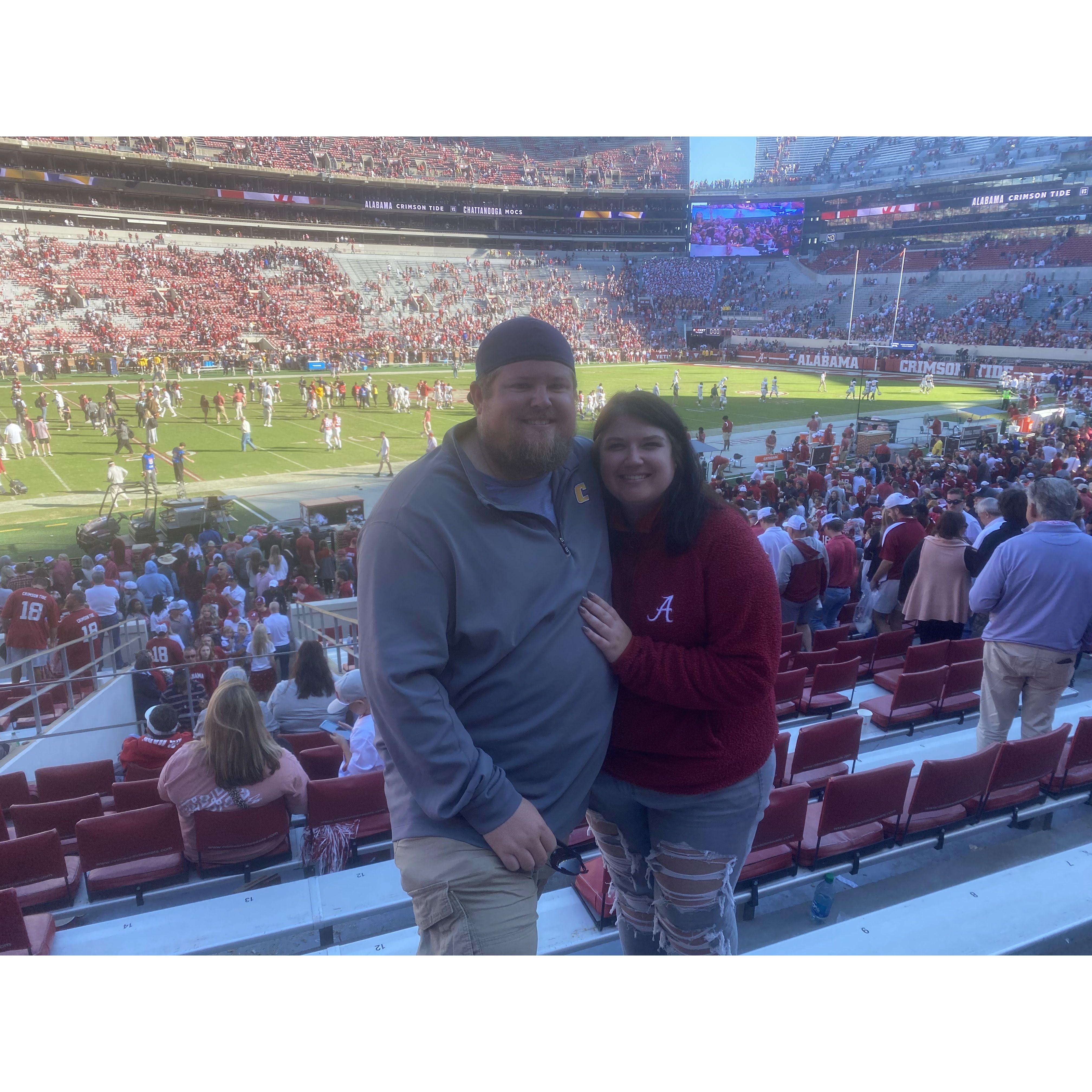 Bama vs. UTC in Tuscaloosa
Everyone was a good sport!