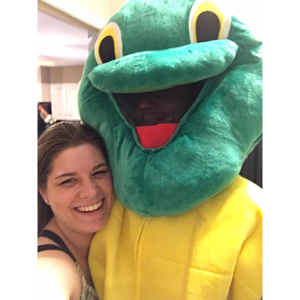 When TJ was Theodore the Turtle for Turtle Island Twisted Snowmobiler's Mascot!
