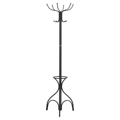 Coat Rack with Umbrella Holder - Black Metal - EveryRoom