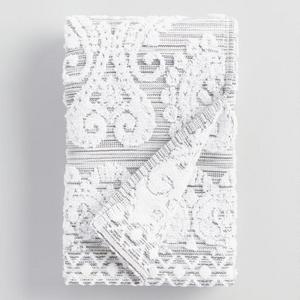 White and Gray Bhuti Prisha Printed Hand Towel