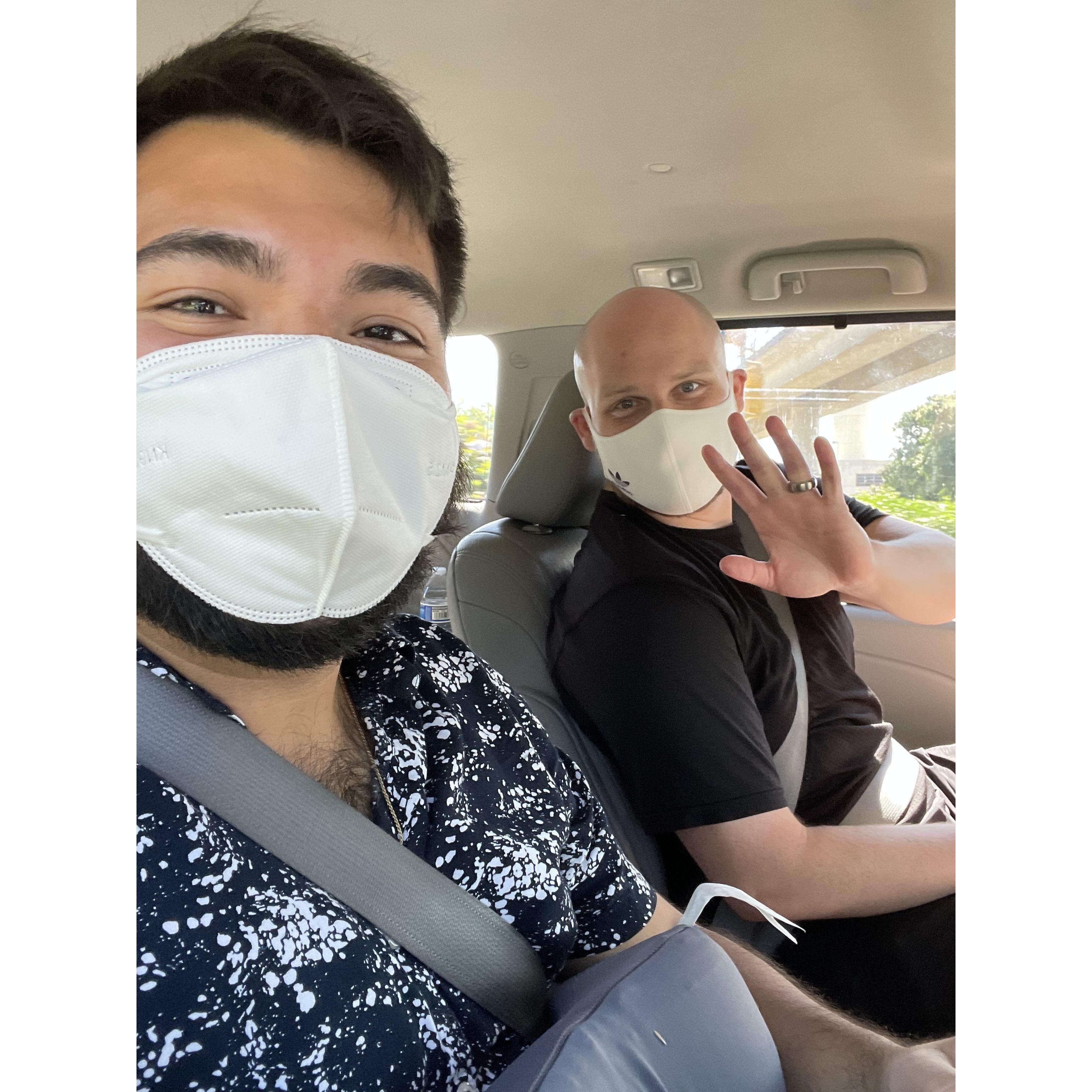 Our life in the US was locked up in storage, and we were on our way to check off an essential item on your to-do list: Grad school! I am so proud of you -Rupert