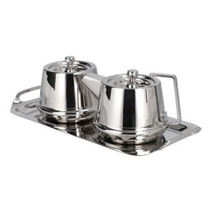 Ballesteros Nickel-Plated Lidded Cups, Set of 3 / Set de 3 tazas con tapa Ballesteros niquelado clásico