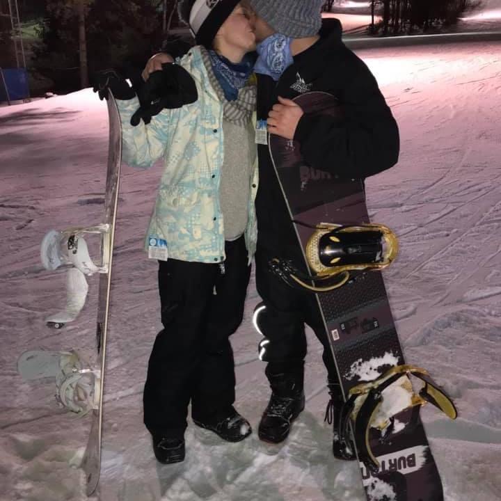 Snowboarding in Wisconsin 2018.