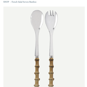 French Salad Servers Bamboo