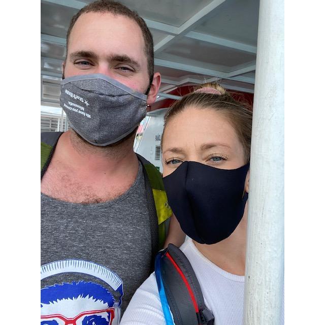 Traveling on the ferry in Costa Rica