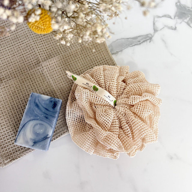 Reusable Cotton Shower Pouf | Plastic-Free Loofah