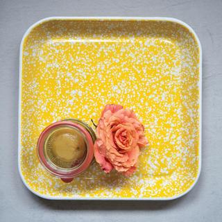 Gatherings Tin Enameled Splatterware Platter