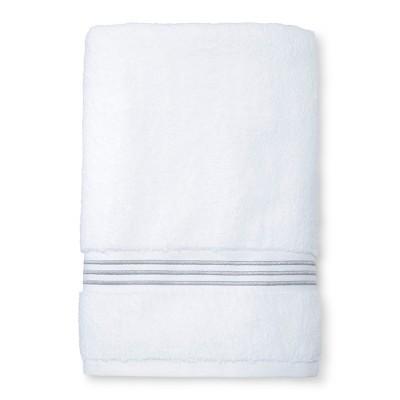 Spa Stripe Accent Bath Sheet Cashmere Gray - Fieldcrest®