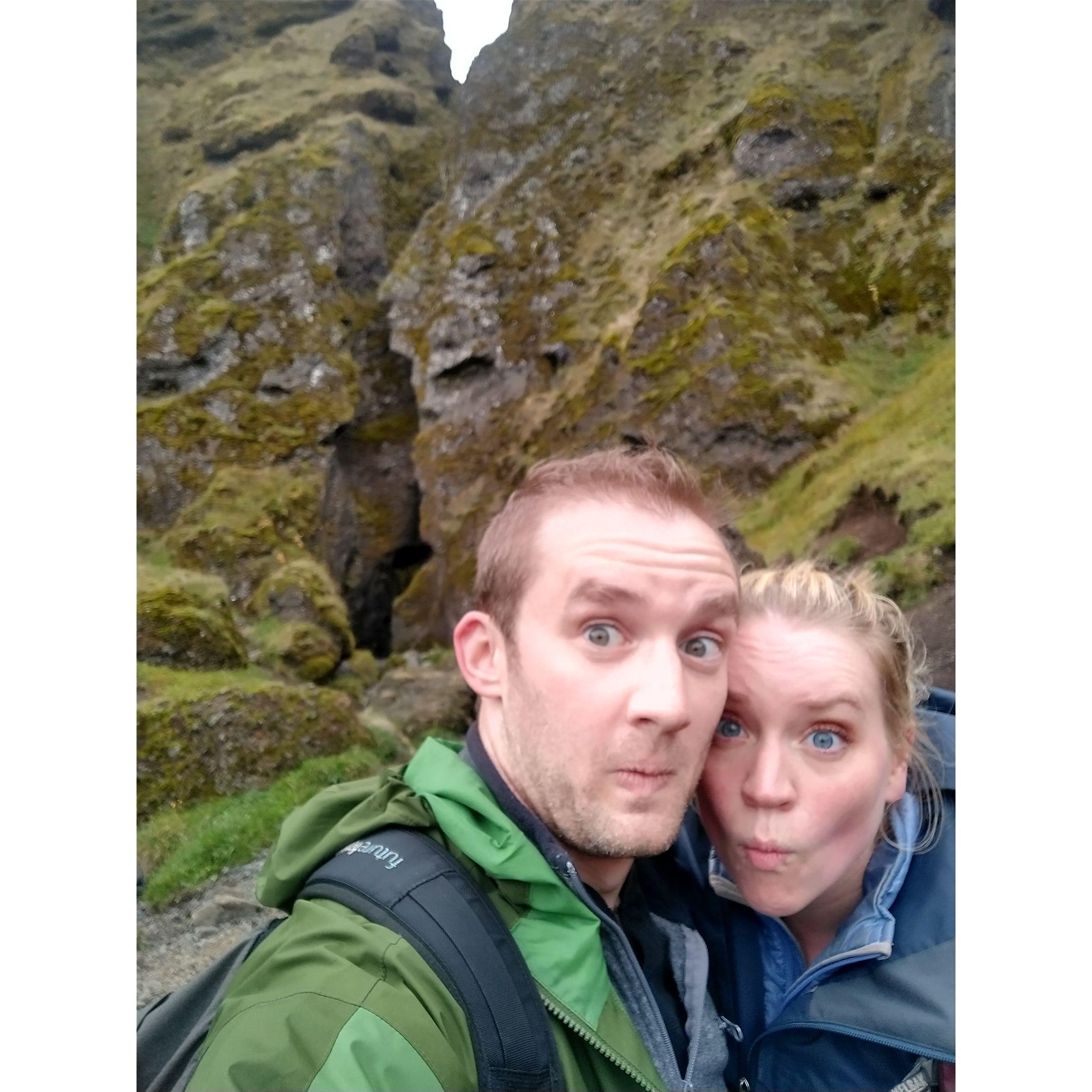 A dark side cave in Iceland