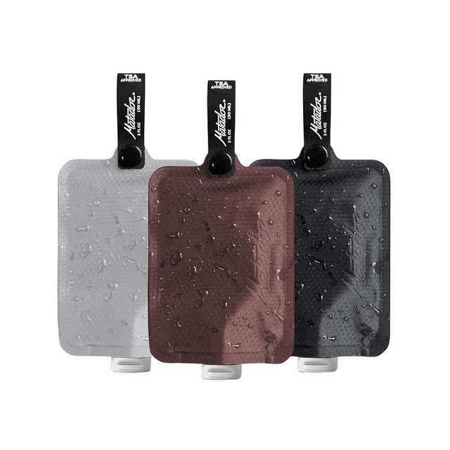 Matador Toiletry Bottles 3 Pack - 3 oz Travel Bottles for Toiletries, TSA Approved Toiletry Bottles with Labels, Refillable Travel Pouch, Travel Containers for Creams, Gels, Pastes, and Liquids