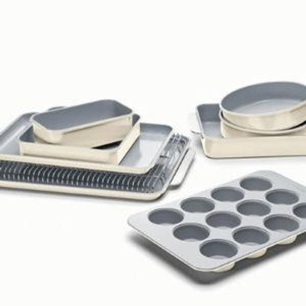 Ceramic-Coated Steel Bakeware Set | Non-Toxic & Non-Stick | Caraway— 11-Piece Set With Complimentary Storage