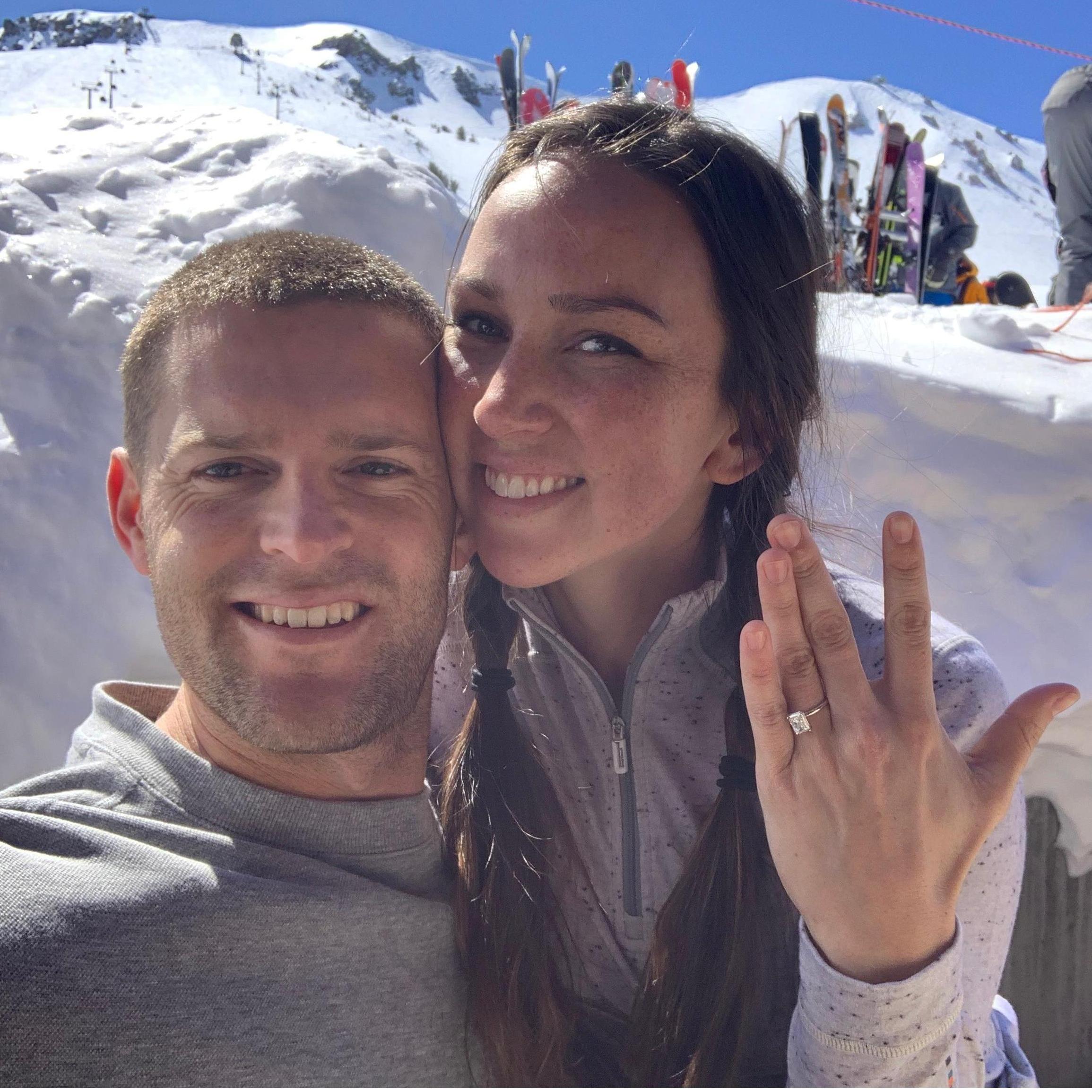 Our first photo as an engaged couple!