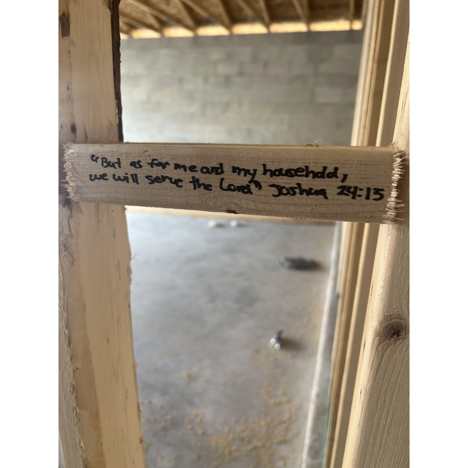Building our home on God's word and promises.