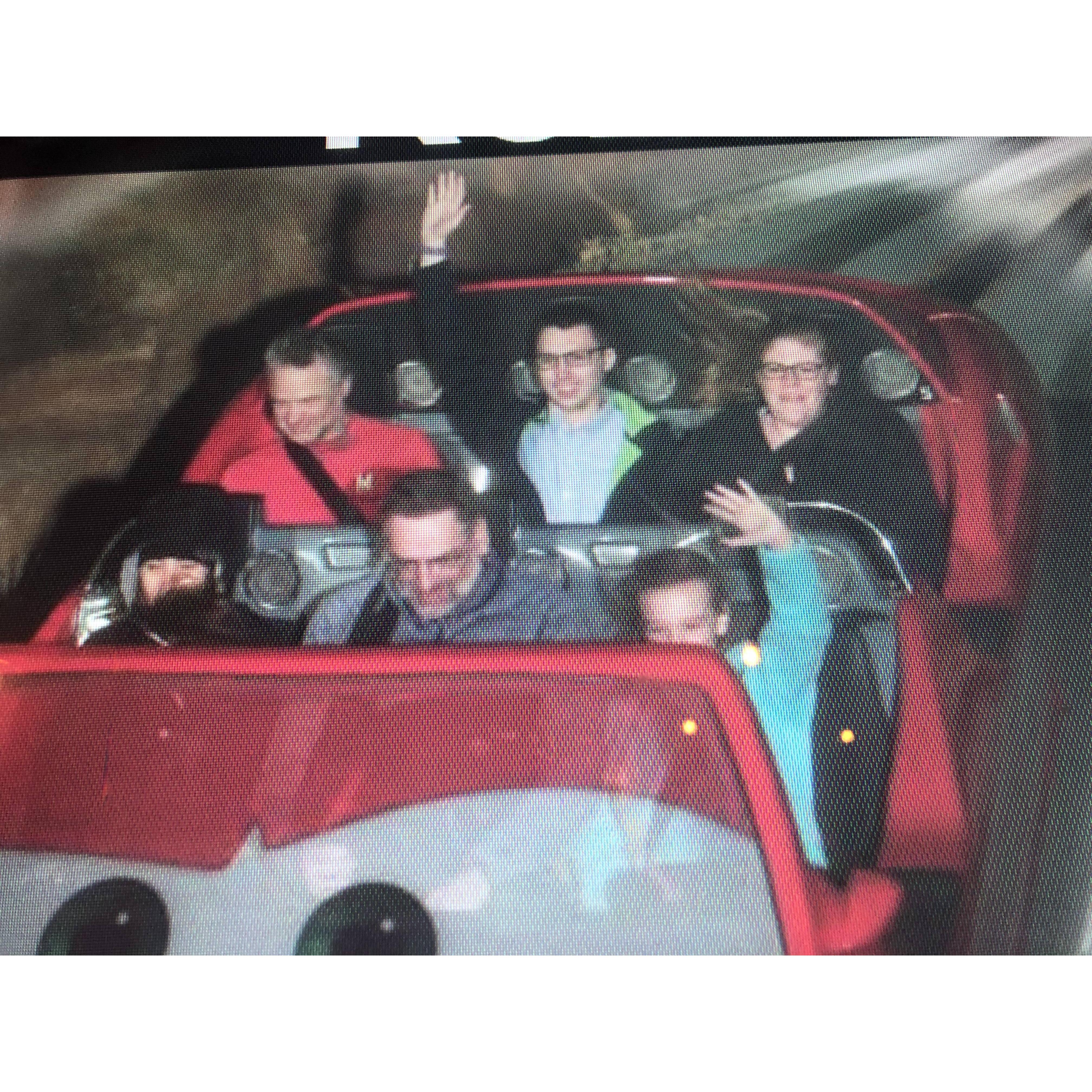 The Cars ride at Disneyland Adventure Park was one of the best rides, but our faces look a little unsure about that!